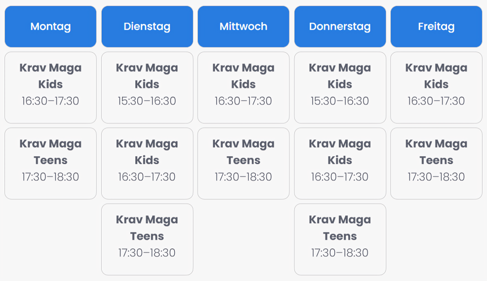 Atrium Sports e.V. - Martial Arts and Fitness - kursplan